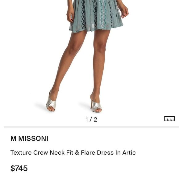 Missoni TEXTURE FIT & FLARE DRESS IN ARTIC - Picture 6 of 8